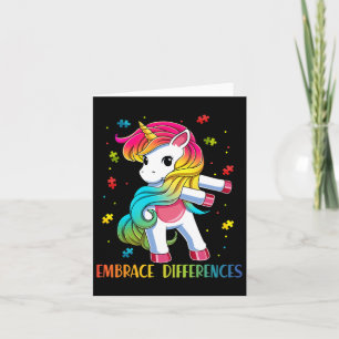Unicorn Flossen Puzzle Piece Autismus Bewusstsein Karte