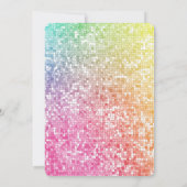 Unicorn Flower y Super Niedlich Girly Birthday Ein Einladung (Rückseite)