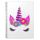 Unicorn Flower y Super Niedlich Girly Notizblock (Vorderseite)