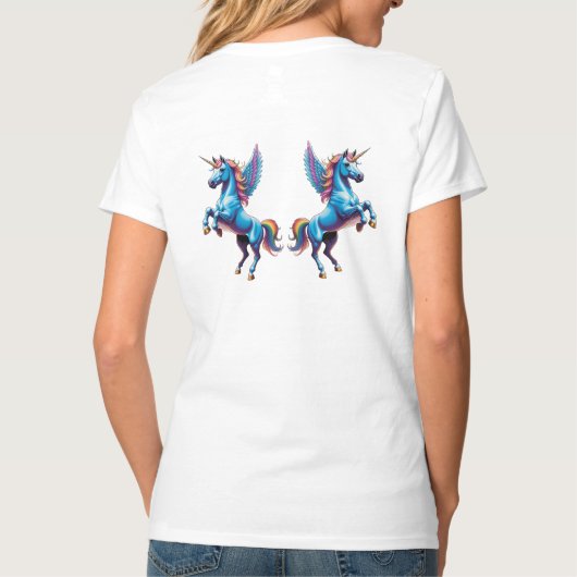 Unicorn Flying T-Shirt (Rückseite)