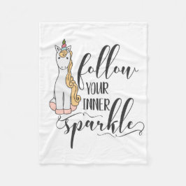 Unicorn Folgen Sie dem Party Ihres inneren Sparkel Fleecedecke