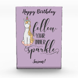 Unicorn Folgen Sie dem Party Ihres inneren Sparkel Fotoblock