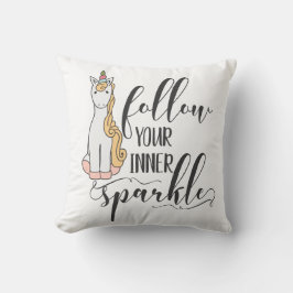 Unicorn Folgen Sie dem Party Ihres inneren Sparkel Kissen