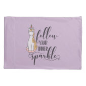 Unicorn Folgen Sie dem Party Ihres inneren Sparkel Kissenbezug (Rückseite)