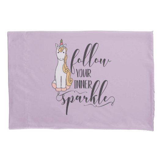 Unicorn Folgen Sie dem Party Ihres inneren Sparkel Kissenbezug (Vorderseite)