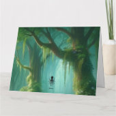 Unicorn Forest Birthday Card Karte (Rückseite)