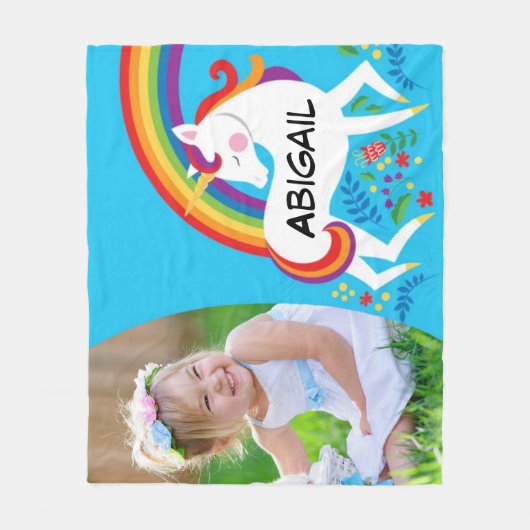 Unicorn Foto Fleece Blanket (Vorderseite)