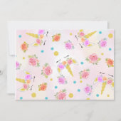 Unicorn Foto Geburtstag Einladungen (Rückseite)