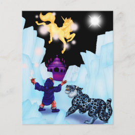 Unicorn Freedom göttliche Boy Snow Leopard Fantasy