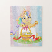 Unicorn Frühjahr magische Einhorn Sommerurlaub Puzzle (Vertikal)
