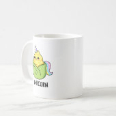 Unicorn Funny Baby Corn Pun Kaffeetasse (Vorderseite Links)