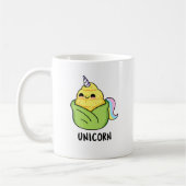 Unicorn Funny Baby Corn Pun Kaffeetasse (Links)