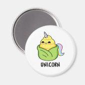 Unicorn Funny Baby Corn Pun Magnet (Vorderseite/Rückseite)