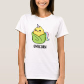Unicorn Funny Baby Corn Pun T-Shirt (Vorderseite)
