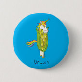Unicorn Funny Corn Button Button (Vorderseite)