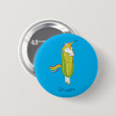 Unicorn Funny Corn Button Button (Vorne & Hinten)