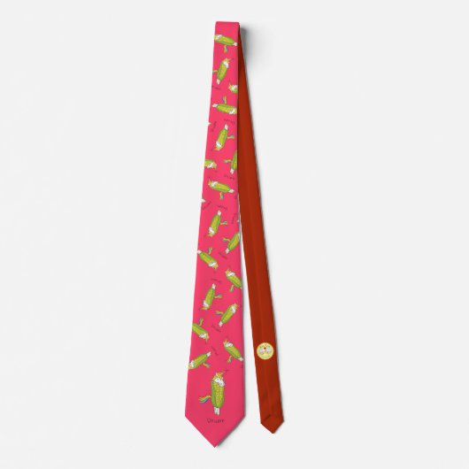 Unicorn Funny Corn Männer Krawatte (Vorderseite)