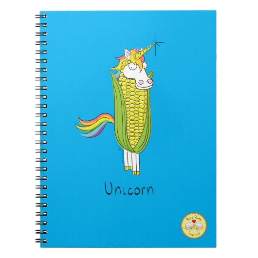 Unicorn Funny Corn Notebook Notizblock (Vorderseite)