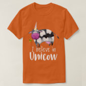 Unicorn Funny Cow I believe in Unicow  T-Shirt (Design vorne)