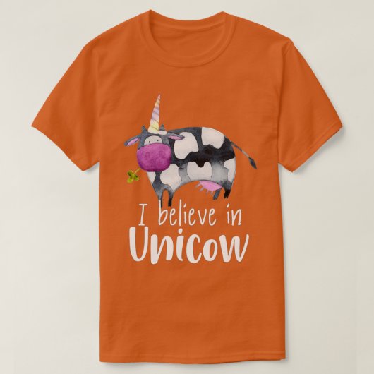 Unicorn Funny Cow I believe in Unicow T-Shirt (Design vorne)