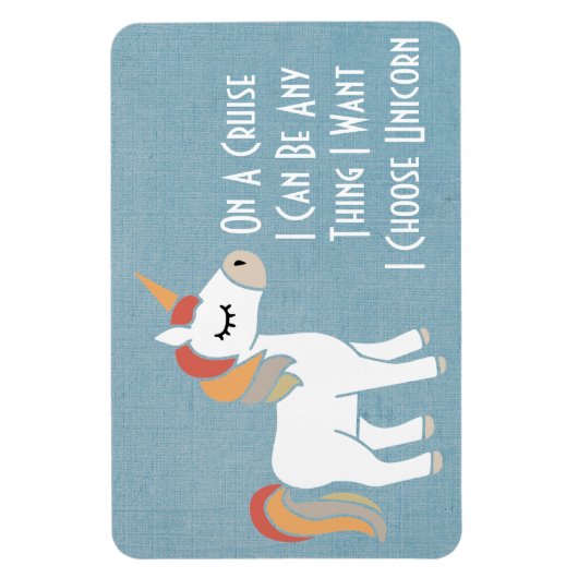 Unicorn Funny Cruise Ship Kabine Stateroom Tür Magnet (Vertikal)