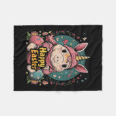 Unicorn - Funny Happy Oster - Egg Boys Mädchen Kin Fleecedecke (Vorderseite (Horizontal))