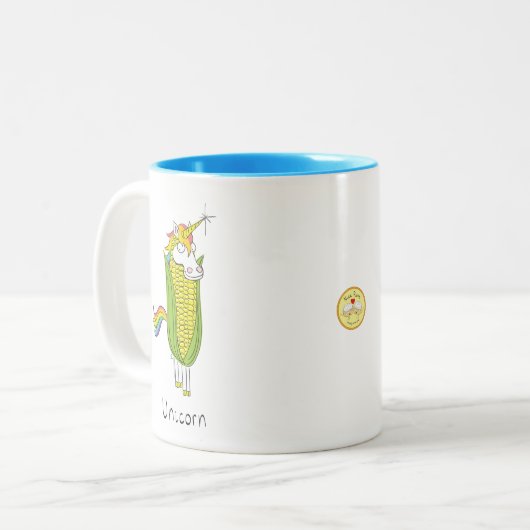 Unicorn Funny Mais Coffee Tasse (Vorderseite Links)