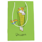 Unicorn Funny Mais Geschenktasche Mittlere Geschenktüte (Vorderseite)