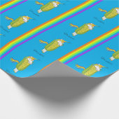 Unicorn Funny Mais Wrapping Paper Geschenkpapier (Ecke)