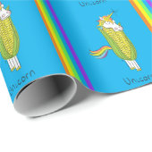 Unicorn Funny Mais Wrapping Paper Geschenkpapier (Rolleneckpunkt)