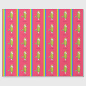 Unicorn Funny Mais Wrapping Paper Geschenkpapier (Flach)