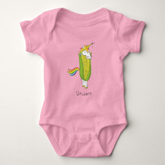 Unicorn Funny Niedlich Kids Baby Strampler (Vorderseite)