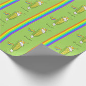 Unicorn Funny Niedlich Kids Geschenkpapier (Ecke)