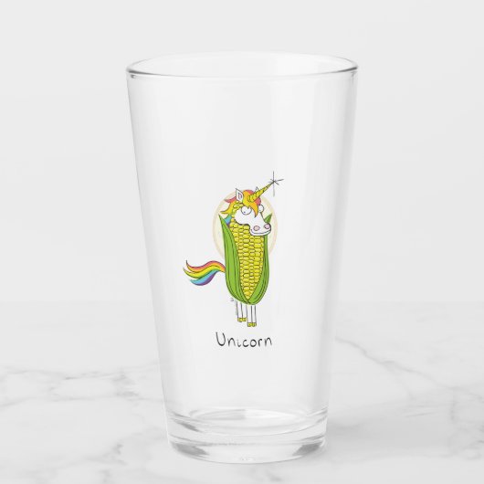 Unicorn Funny Niedlich Kids Glas (Vorderseite)
