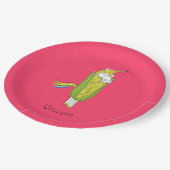 Unicorn Funny Niedlich Kids Pappteller (Schrägansicht)