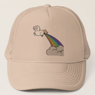 Unicorn-Furz-Regenbogen-Hut Truckerkappe