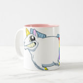 Unicorn-Furz-Tasse Zweifarbige Tasse (Vorderseite Links)