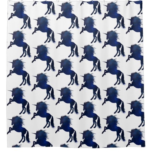 Unicorn Galaxy Duschvorhang (Vorderseite)