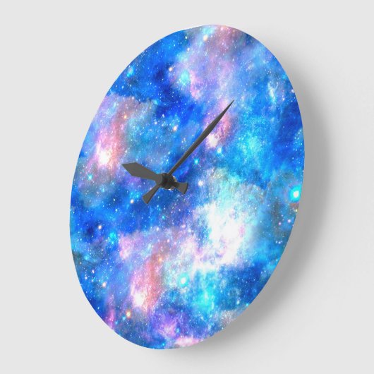 Unicorn Galaxy Night Sky Print Große Wanduhr (Winkel)