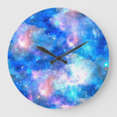 Unicorn Galaxy Night Sky Print Große Wanduhr (Vorderseite)