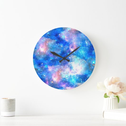 Unicorn Galaxy Night Sky Print Große Wanduhr (Zuhause)
