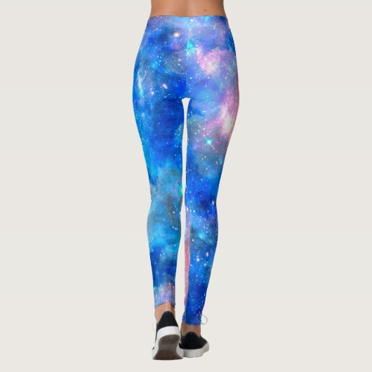 Unicorn Galaxy Night Sky Print Leggings (Rückseite)