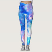 Unicorn Galaxy Night Sky Print Leggings (Vorderseite)
