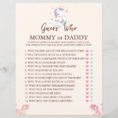 Unicorn Game Guess Who Rainbow Baby Dusche (Vorderseite)