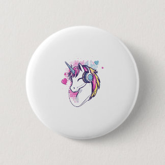 Unicorn Gamer Girl (1) Button
