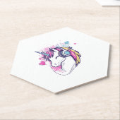 Unicorn Gamer Girl (1) Untersetzer (angewinkelt)