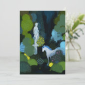 Unicorn Garden Einladung (Stehend Vorderseite)