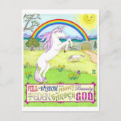 Unicorn Garden of God Inspiration Postcard Postkarte (Vorderseite)