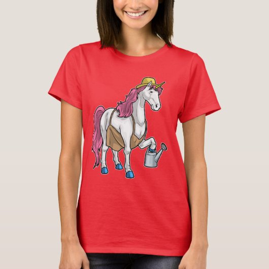 Unicorn Gardener Frische Pasta machen T-Shirt (Vorderseite)