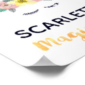 Unicorn Geburtstag Begrüßungszeichen Poster (Ecke)